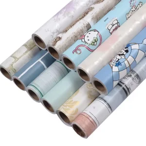 Waterproof Eco-Friendly Peel-and-Stick Floral Wallpaper Removable PVC Contact Paper for Living Room & Hospital Decoration