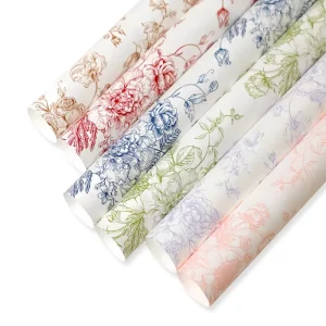 Waterproof Eco Friendly Thickened Floral Wallpaper PVC Self Adhesive Pastoral Wall Sticker for Bedroom Living Room Bathroom