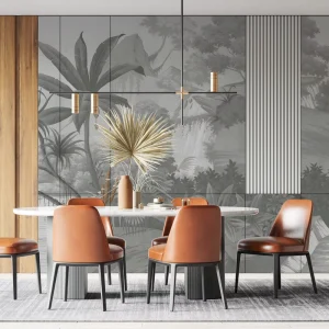 Waterproof Embossed Vintage Jungle Mural Wallpaper for Living Room and Bedroom