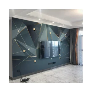 Waterproof Fireproof Geometric 3D Printed Wall Paper Creative Personality Ceiling Bedroom Bedside Decoration Household Commerce