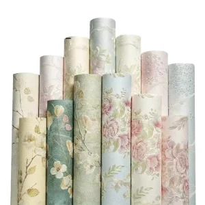 Waterproof Floral Bedroom Interior Design Decor Film Peel and Stick Adhesive PVC Film Wall Contact Paper Wallpaper