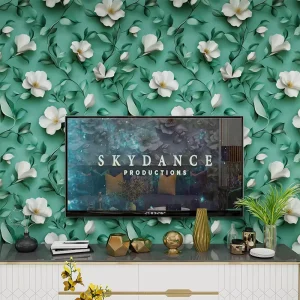 Waterproof Floral Mural Pattern Bedroom Adhesive 3D Flowers Wallpaper for Walls