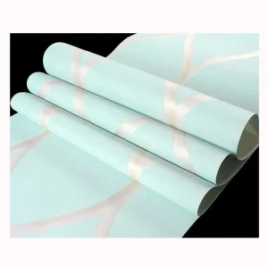 Waterproof Gluing Sky Blue Geometric Kids Room Wallpaper Modern Non Woven Wallcovering Luxury Floral Home Office Wallpaper