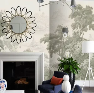 Waterproof Modern French Forest Plant Wallpaper Murals for Home Hotel Bedroom Exterior Wall Decor environmentally Friendly