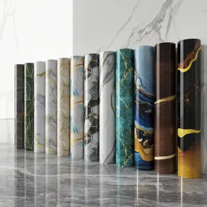 Waterproof Moisture Proof Tile Marble Wallpaper Rolls Self Adhesive PVC Decorative Wall Sticker Wallpaper