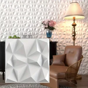 Waterproof & Moistureproof 3D PVC Geometric Modern Wall Panels for Living Room TV Background Decoration