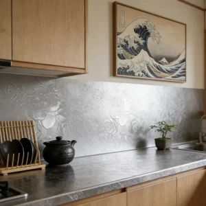 Waterproof Oil Proof PVC Adhesive Wallpaper for Kitchen Wall Covering