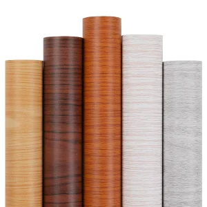 Waterproof PVC Wood Grain Furniture Renovation Sticker Self adhesive Wallpaper Wardrobe Cabinets Table Door Decoration