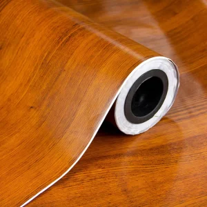 Waterproof PVC Wooden Self Adhesive Wallpaper Peel and Stick Design for Furniture Decoration