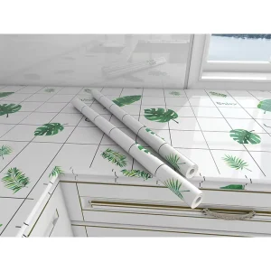 Waterproof Peel and Stick Oilproof Wallpaper 60 Width Self-Adhesive Geometric Pattern Wall Paper Sticker for Kitchen Decoration