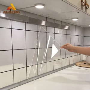 Waterproof Pvc Adhesive 3D Paper Wall Decoration Wallpaper Roll Transparent Oil Proof Kitchen Wallpapers Hd Backgrounds