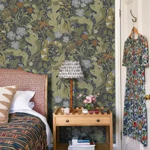 Waterproof Retro Plant Wall Paper Home Wall Decoration Floral Light Leaves Botanical Wallpaper