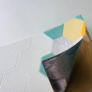 Waterproof Self-Adhesive 3D Effect Wall Panels Anti-Static PE Foam Wallpaper Sticker for Home Bedroom Exterior Dining Mall
