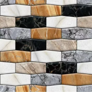 Waterproof Self-Adhesive 3D Wall Panels Faux Brick Wallpaper with Wood Texture Removable Faux Interior Wall Decorative Wallpaper