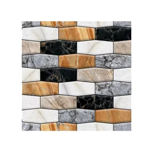 Waterproof Self Adhesive 3D Wall Panels Faux Brick Wallpaper with Wood Texture Removable Faux Interior Wall Decorative Wallpaper