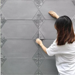 Waterproof Self-Adhesive PVC Geometric Pattern Traditional Living Room Entertainment Household Bedroom Wall Sticker 5+ Year