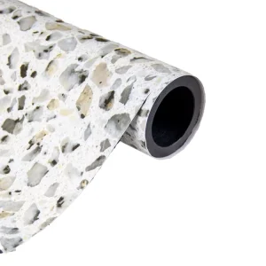 Waterproof Self Adhesive Peel Stick Wallpaper Glossy Terrazzo Contact Paper White Marble Decorative Removable Wallpaper