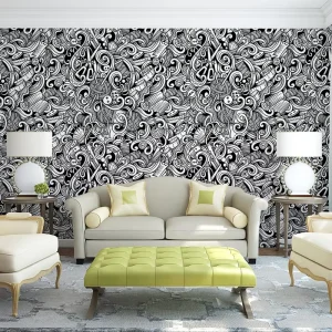 Waterproof Striped Modern Living Room Bedroom Wall Mural Wallpaper Eco Friendly Paper Base