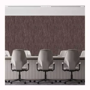 Waterproof Thick Brown Solid Color Texured Office Vinyl Wall Paper Pvc Embossed Wallpaper Home Decoration