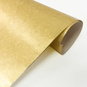 Waterproof Traditional Style Gold Foil Wall Paper Anti-Static Moisture-Proof Interior Gold Leaf Wallpaper for Home Decoration
