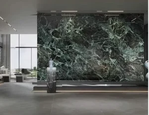 Waterproof UV PVC Marble Board with Reflective Finish Fireproof and Moisture-Proof Wall Marble Sheet for Living Room Spaces