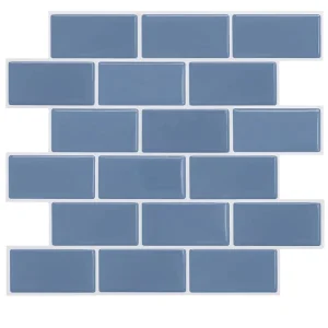 Waterproof Wall Tile 3d Tile Wallpaper Green Peel Wall Panel Bathroom Living Room Bedroom Decoration Wallpaper Supplier