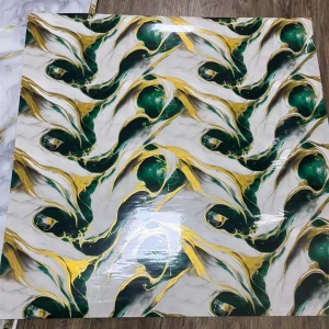 Waterproof Wallpaper Colorful Gilded Series High Glossy Marble Wall Stickers