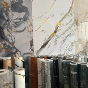 Waterproof Wallpaper Rolls Interior Decoration Marble Photo Wallpaper for Home