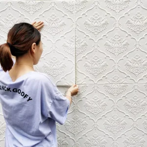 Waterproof and Moistureproof Ceiling Wallpaper Decoration Sticker Foam Wall Panel Sticker Bedside Upholstered Wallpaper
