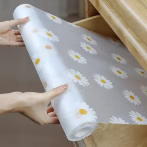 Waterproof and Oil proof Cabinet Mat Line Table Pad Shelf Paper for Refrigerator EVA Cabinet Drawer Shelf Liner Kitchen Cabinet