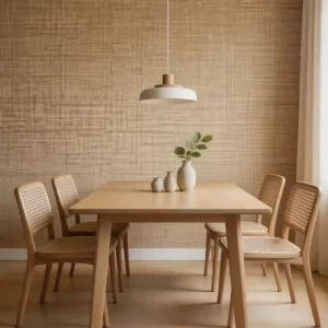 Wear Resistant No Formaldehyde Vinyl Wall Covering Mixed Textures for Family Home