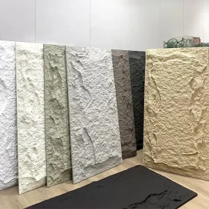 Wear resisting Certified Faux Artificial PU 3D Stone Rock Wall Panels