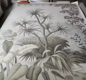 Western Landscape Painting Hand Painted Wallpaper for Interior House Wall Decoration