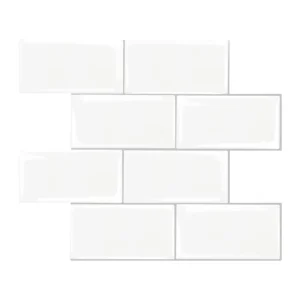 White 3D Removable Peel Stick Vinyl Wallpaper Wall Tile Sticker Adhesive Brick Wall Panel Interior Waterproof Living Room