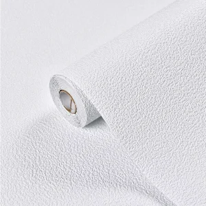 White Embossed Madera Vinilo Plastico Papel De Adhesivo Modern Peel and Stick Adhesive Vinyl Waterproof Wallpaper
