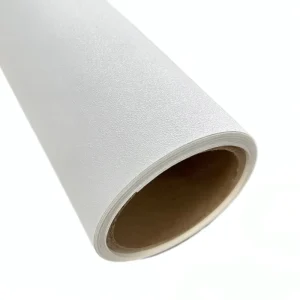 White Modern Waterproof Eco friendly Printable Wallpaper Roll for Apartment Use Scratch Resistant Coated Digital Printing