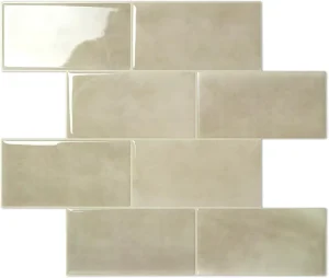 White Subway Waterproof 3D Stickers for Kitchen Bathroom Home Decoration Self Adhesive Stick on Tiles