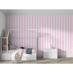 White and Colors Striped Waterproof Vinyl Wall Paper 3d Home Decoration Pvc Wallpaper for Kids Study Room Decoration