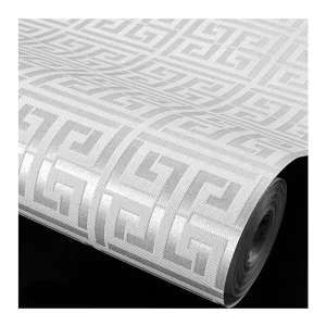 White and Silver Chinese Style Deep Embossed Wallpaper for Home Wall Decor Non Woven Wallcoverings