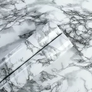 Width 122cm Marble Wallpaper Removable PVC Wall Paper for Interior Home Decoration