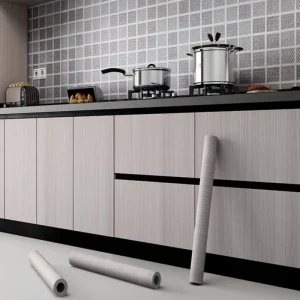 Wood Grain Home Decor Furniture Waterproof Vinyl Self Adhesive PVC Kitchen Cabinet Door Wallpaper Decoration Protective Film