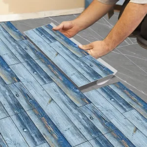 Wood Grain Wallpaper Floor Sticker PVC Wall Sticker Thickened Frosted Vinyl Waterproof and Anti slip Floor Tile Sticker