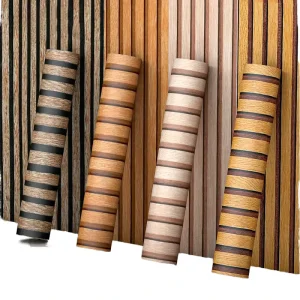 Wood Stripe Grain Peel and Stick Wall Decor Removable Self Adhesive Vinyl Film Wall Decor Paper Wallpaper