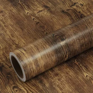 Wood Texture 3D Wall Stickers Peel and Stick PVC Self Adhesive Wallpaper Rolls 23.62 Inch X 118.11 Inch