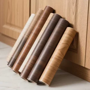 Wooden Textured Wood Grain Wall Paper House Decor 3d Wallpaper Laminate Kitchen Cabinet Wrap Furniture PVC Film