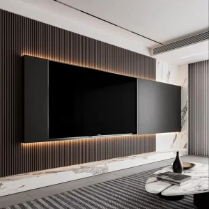 Wpc Wall Panel Pvc Wall Panel TV Background Grate Board For Home Or Hotel Suitable For Interior Decoration