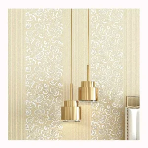 Yellow Damask Luxury Non woven Wallcovering Home Living Room Hotel Decorative Non Woven Wallpaper Wallcovering