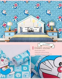 for Children Room Cartoon Hello Kitty doraemon Wall Paper Rolls Kids Wallpaper
