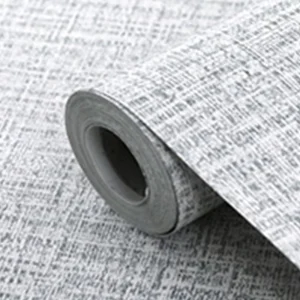of Modern Linen Woven PVC Wallpaper for Living Room and Bedroom Walls and Home Decoration Solid Color Wallpaper Rolls